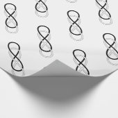 Papier Cadeau Symbole double infini - noir & blanc (Coin)