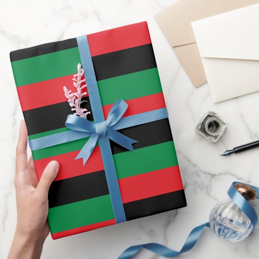 Papier Cadeau Symbole drapeau panafricain et unia / (Cadeaux)