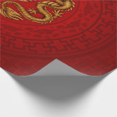 Papier Cadeau Symbole du Bonheur avec Phoenix et Dragon (Coin)