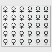 Papier Cadeau Symbole du genre féminin (Plat)