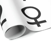 Papier Cadeau Symbole du genre féminin (Coin rond)