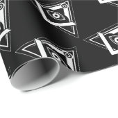 Papier Cadeau Symbole franc-maçonnerie (Coin rond)