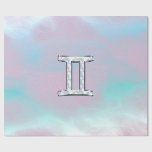 Papier Cadeau Symbole Gemini Zodiac (Plat)
