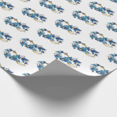 Papier Cadeau Symbole infini de papillons Morpho bleus (Coin)