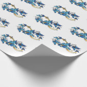Papier Cadeau Symbole infini de papillons Morpho bleus (Coin)