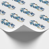 Papier Cadeau Symbole infini de papillons Morpho bleus (Coin)