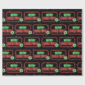 Papier Cadeau SYMBOLE Joyeux NON Snowflakes (Plat)