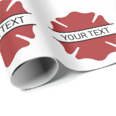 Papier Cadeau Symbole logo rouge du pompier personnalisé (Coin rond)