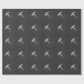 Papier Cadeau Symbole Médicale Chrome Caduceus Fibre de carbone  (Plat)