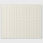 Papier Cadeau Symbole Médicale Gold Caduceus (Plat)