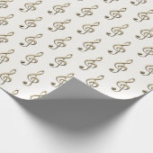 Papier Cadeau Symbole musical Treble Clef Musique Lover's Cream (Coin)