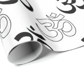 Papier Cadeau Symbole Om, Aum (Coin rond)