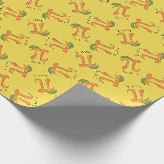 Papier Cadeau Symbole Peach Pi Enseignant Math (Coin)