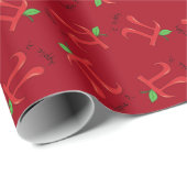 Papier Cadeau Symbole Pi de pomme mignonne enseignant de mathéma (Coin rond)