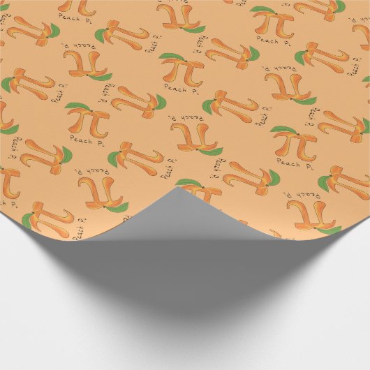 Papier Cadeau Symbole Pi Peach Math Funny (Coin)