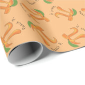 Papier Cadeau Symbole Pi Peach Math Funny (Coin rond)