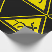 Papier Cadeau Symbole piéton à cordon de prudence