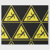 Papier Cadeau Symbole piéton à cordon de prudence (Plat)