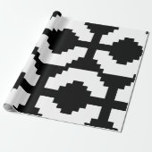 Papier Cadeau Symbole Pixel Art Black Cross (Déroulé)