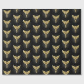 Papier Cadeau Symbole Polygonal Or Caduceus (Plat)