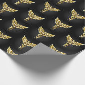 Papier Cadeau Symbole Polygonal Or Caduceus (Coin)