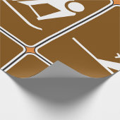 Papier Cadeau Symbole récréatif de la zone de ski