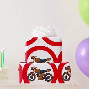 Papier Cadeau Symbole routier de moto