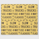 Papier Cadeau SYMBOLE ROUTIER DES Camions Lents (Plat)