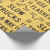 Papier Cadeau SYMBOLE ROUTIER DES Camions Lents