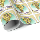 Papier Cadeau Symbole sommelier (Coin rond)