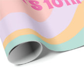 Papier Cadeau SYMBOLE super Peace Out CHIFFRES SIX (Coin rond)