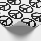 PAPIER CADEAU SYMBOLE SYMBOLE DE LA PAIX BLANC NOIR (Coin)