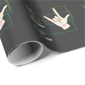 PAPIER CADEAU SYMBOLE SYMBOLE SYMBOLE SYMBOLE SYMPATHIQUE AMÉRIC (Coin rond)