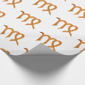 Papier Cadeau Symbole Virgo Golden Astrology (Coin)