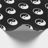 Papier Cadeau Symbole Yin Yang - tatouage solide design 2 (Coin)