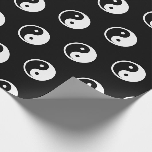 Papier Cadeau Symbole Yin Yang - tatouage solide design 2 (Coin)