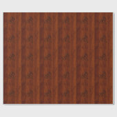 Papier Cadeau Symbole Zodiac Aries Brown en acajou (Plat)