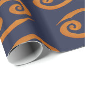 Papier Cadeau Symbole Zodiaque doré du cancer (Coin rond)