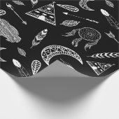 Papier Cadeau Symboles blancs amérindiens (Coin)
