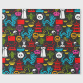 Papier Cadeau Symboles chinois (Plat)