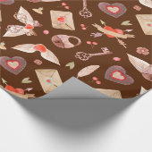 Papier Cadeau Symboles d'amour (Coin)