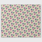Papier Cadeau Symboles de fleur de lis (Plat)