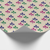 Papier Cadeau Symboles de fleur de lis (Coin)