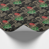 Papier Cadeau Symboles de la tribu africaine Kwanzaa (Coin)