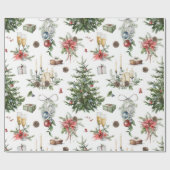 Papier Cadeau Symboles de Noël colorés motif 2 (Plat)