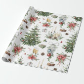 Papier Cadeau Symboles de Noël colorés motif 2 (Déroulé)