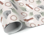 Papier Cadeau Symboles de Pâques (Coin rond)