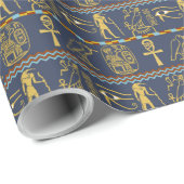 Papier Cadeau Symboles Des Hiéroglyphes Égyptiens De L'Oeil Des (Coin rond)