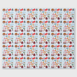 Papier Cadeau Symboles du Canada