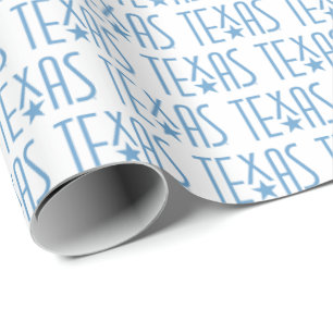 Papier Cadeau Symboles du Texas, du Texas et de Star Blue